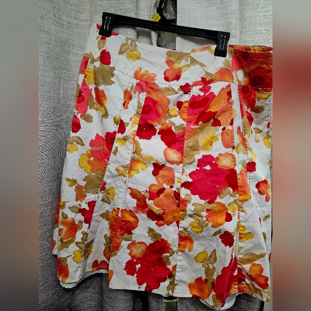 Floral A-Line Skirt - Multicolor